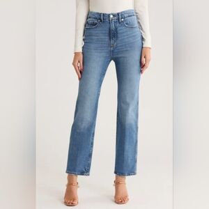 Good American Good Curve Straight Leg Jeans In Indigo Size 12/31  NWT